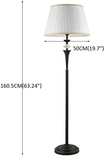 מנורת רצפה עומדת בהירה מנורות אנכיות אורות אמריקה מודרנית סגנון מודרני מנורת רצפה גזע יחיד עם קריסטל, מלפסת בד,