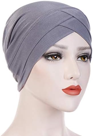 נשים בבאגי רך רפוי כפת כובע לעטוף לפרוע נשים טורבן צעיף מוצק כובע מוסלמי בייסבול כובעי לנשימה כובע