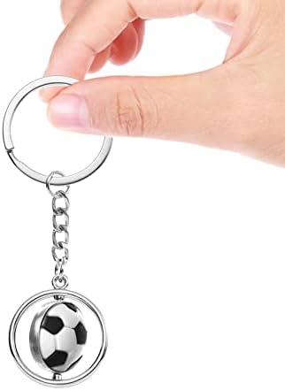Nuobesty Boys Baskball Gifts מחזיק מפתחות כדורגל, טבעת כדורגל טבעת כדורגל תלייה קישוט סיבוב שרשרת מפתח כדורגל תרמיל תרמיל קסמי
