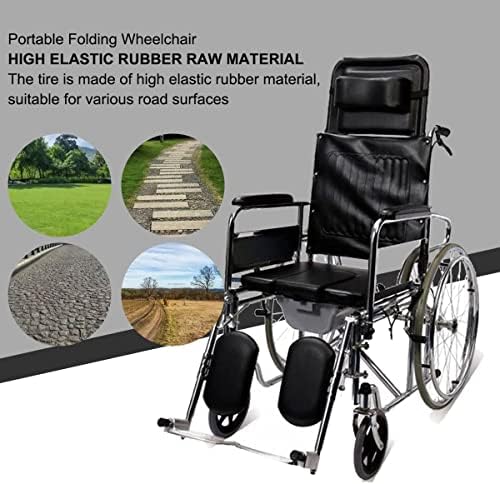 נייד ונוח ידני הנעה עצמית חיצוני נוח נייד כיסא גלגלים תזוזה מכונה קל משקל מתקפל נייד 18 אינץ רחב במיוחד בריאטרי חיצוני נוח