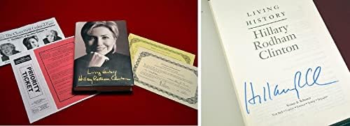 ביל קלינטון חתם כרטיס ההדחה ממוסגר & מגבר; ספר הילארי,מהדורה 1, חתם מוניקה ספר, חתום, קואה, ו מזכרות אחרות.
