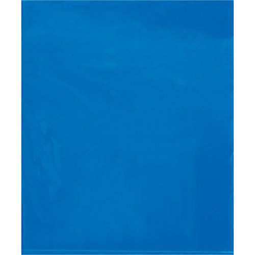שקיות פולי שטוחות 2 מיל, 15 x 18, כחול, 1000/מארז