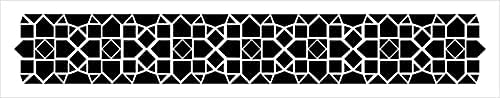 ערבי כוכב כיכר פסיפס להקת סטנסיל על ידי סטודיו12 / מלאכת דפוס עיצוב בית / צבע עץ סימן לשימוש חוזר מיילר תבנית /