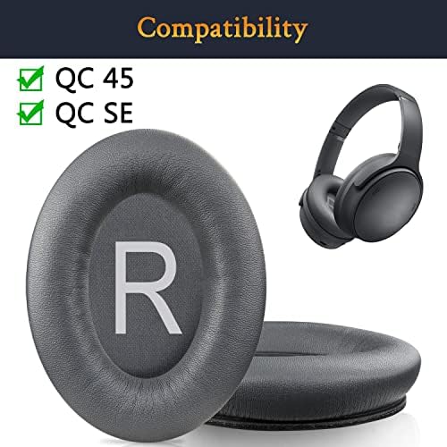 Soulwit רפידות אוזניים מקצועיות כריות החלפת Bose QuiteComfort 45 /QuietComfort SE אוזניות אוזניות יתר, משטח אוזניים