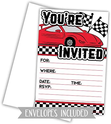 הזמנות לרכב מירוץ עם מעטפות - מסיבת מירוץ רכב