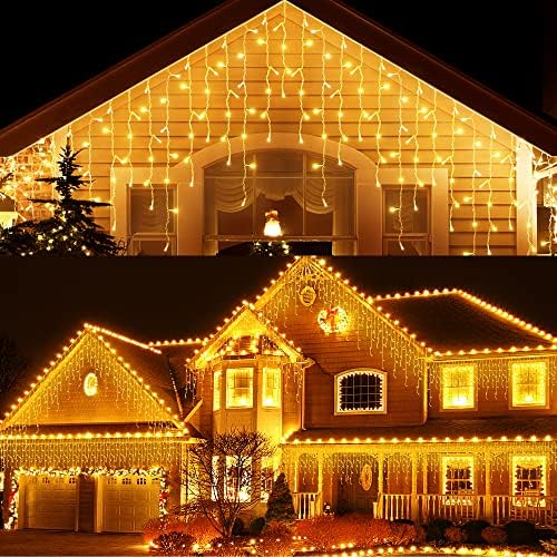 AMYHOMIE 400 LED אורות קרח, אורות חג המולד של ICICL