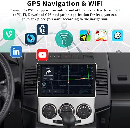 סטריאו לרכב אנדרואיד 11 עבור מאזדה 5 2007-2012 עם Apple Carplay Android Auto אלחוטית, רדיו רכב מסך מגע בגודל 9 אינץ