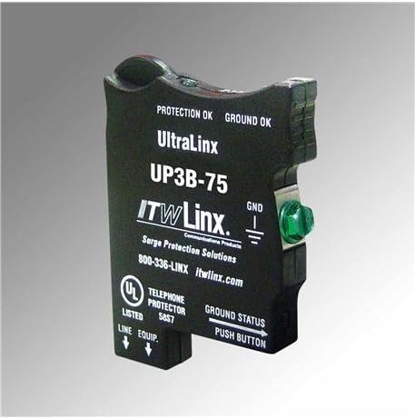 Ultralinx 66 Block/7.5V מהדק/350MA Fuse-ITW LINX Ultralinx PBX/KSU הגנה- 66 חסימות-מצב מוצק- UL רשום מגן ראשוני