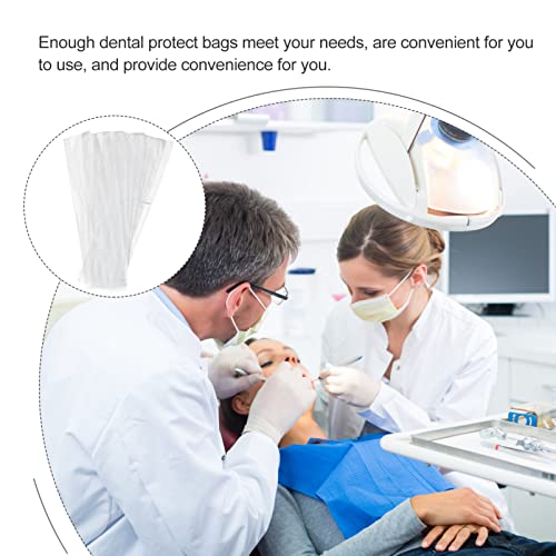 Artibetter 500 יח 'מעטפות מחסום שיניים שקיות הגנה על שיניים שקיות X- כיסי מתמר לכלים לטיפול דרך הפה m שקוף