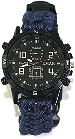 XDCHLK גברים צבא שעון אטום מים שעון יד LED קוורץ שעון חיצוני שעון ספורט מצפן מדחום חירום שעון חירום