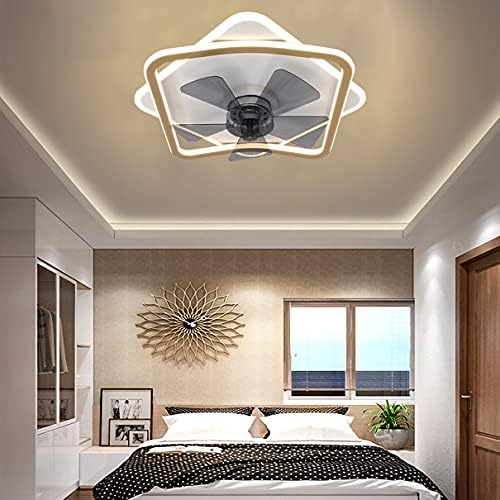 מאוורר תקרה של Neochy 72W עם אור שקט להפך 6 מהירויות חדר שינה הובל לעומק תאורה לעומק תאורה עם שלט רחוק- דקיק אולטרה-דק-סלון