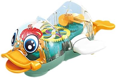 רווז הילוך מכני שקוף, Miracland Gear Gear Duckling מכונית צעצוע ארץ שחייה צעצוע ברווז שחייה צעצוע מכונית ברווז
