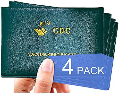 4 חבילות של מחזיק כרטיס 3 על 4 לכרטיס חיסון לבקרת מחלות, מחזיק כרטיס חיסון כדי להגן על תעודת החיסון שלך לבקרת
